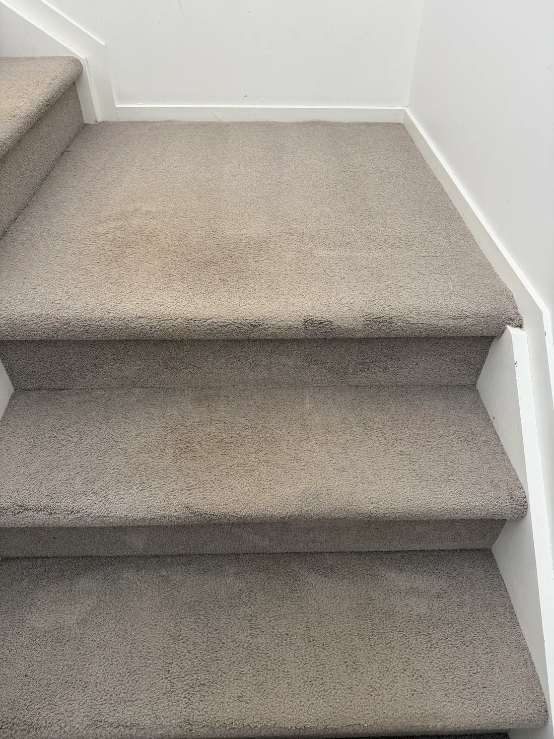 The stairs and mid-landing after cleaning