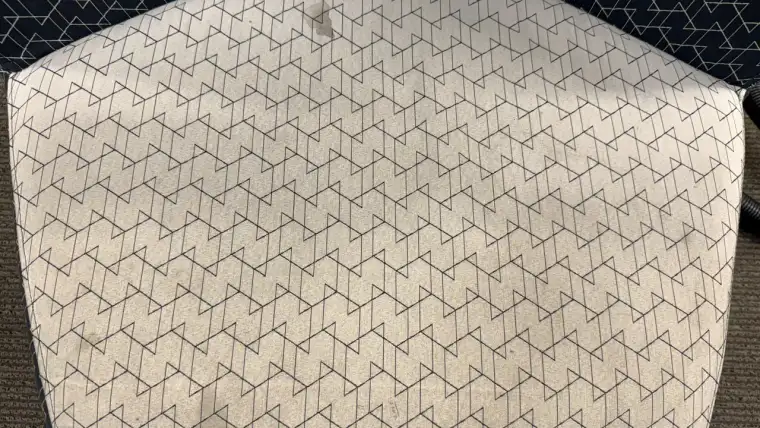 Upholstery before cleaning — soiled